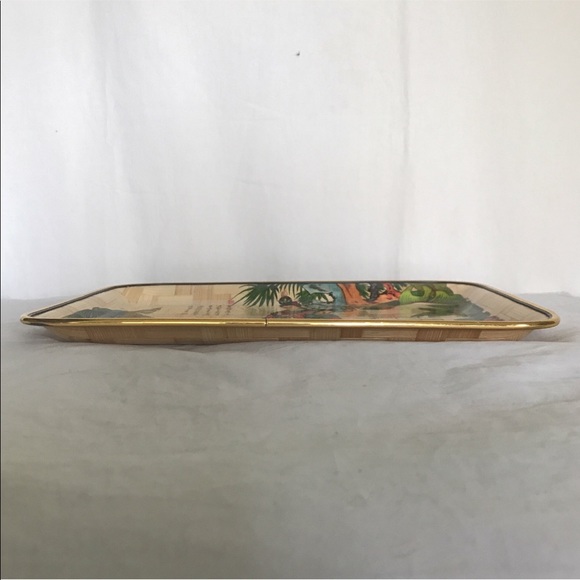 Decorative Bamboo Serving Tray - Picture 4 of 4